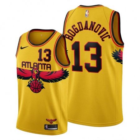 Maillot Basket Atlanta Hawks Bogdan Bogdanovic 13 Nike 2021-22 City Edition Throwback 90s Swingman - Homme